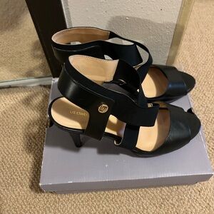 Liz Claiborne Black Strappy Heels